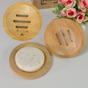 원형 디자인 대나무 비누 받침대 거치대 비누받침