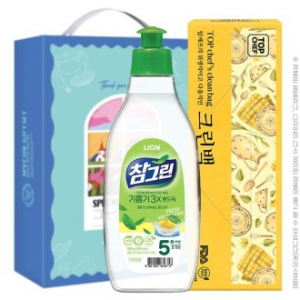 참그린녹차 주방세제 300용기 크린백 2종