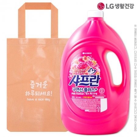 부직포가방 엘지 샤프란 섬유유연제 3.1L용기 #2