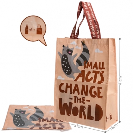 업사이클링점핑너구리타포린쇼핑백 중형 #3