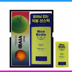 볼빅 비비드 3구 닥터지 썬스틱세트 3pc 볼빅 3구 썬스틱 선물세트 골프공 3구 썬크림세트