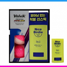 볼빅 크리스탈 콤비 3구 닥터지 선물세트 3pc 볼빅 반반 골프공 3구 썬스틱세트 볼빅 크리스탈 3구 썬크림세트