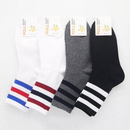 삼선 여자 중목 스포츠 양말 // 국산 #2