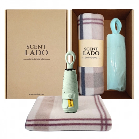 센트라도 패턴 담요+멀티고리 5단 양우산 세트 #4