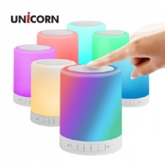 유니콘 LB-500R 무선 LED 무드등 블루투스 4.2 스피커 FM라디오 MP3 가능