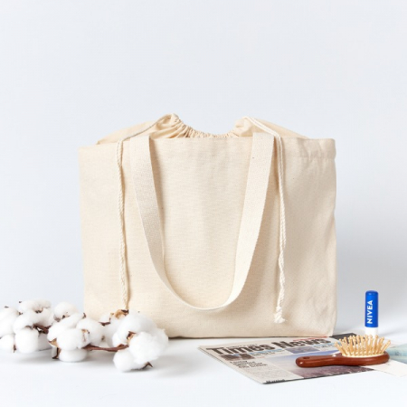 메이드유 이너조리개 에코백 대형 미색 45 x 30 x 10 #2