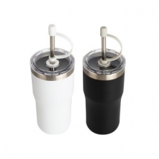 보온 보냉 스테인리스 빨대 미니 차량용 휴대용 여행용텀블러 500ml