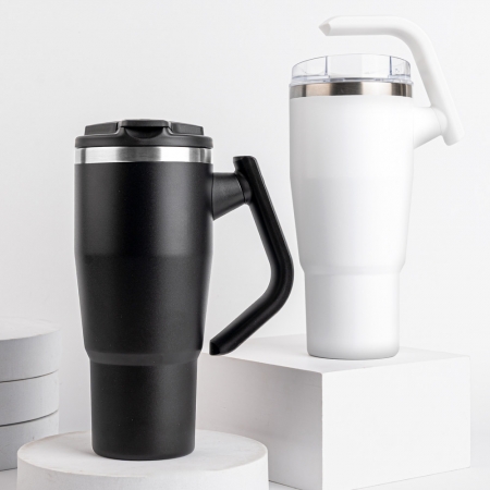 180도 회전 손잡이 빨대 플립스트로 차량용 휴대용 여행용대용량 텀블러 950ml #2