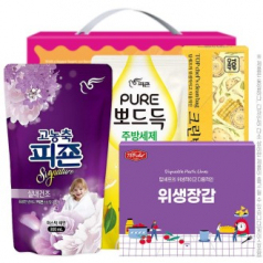 피죤 뽀드득주방세제 정사각위생장갑 크린백(4종)