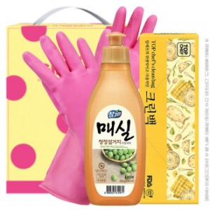 참그린매실300용기 크린백 고무장갑32cm(3종)