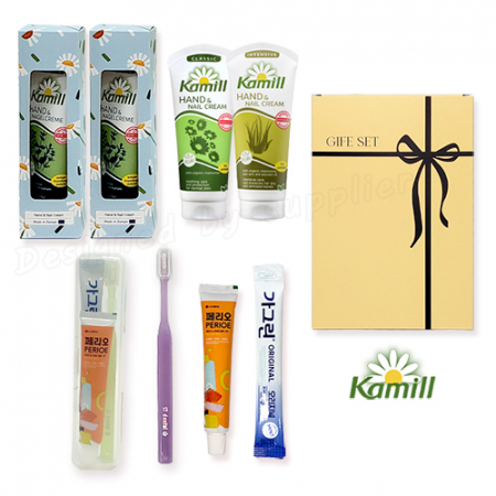 카밀핸드크림100mlx2p선물세트 리본5호 가그린 엠보싱칫솔치약 #3
