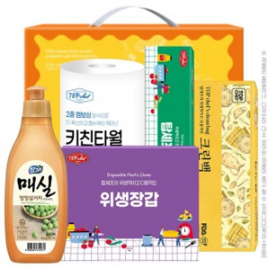 참그린매실300용기 키친타올 롤백 크린백 정사각위생장갑(5종)