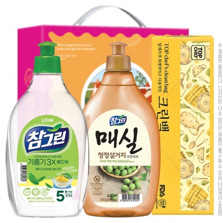 참그린녹차500용기 매실500용기 크린백(3종) #3