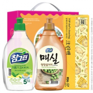 참그린녹차500용기 매실500용기 크린백(3종)