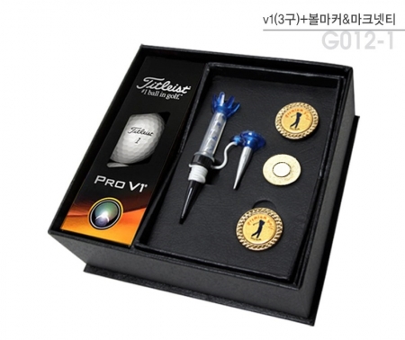 골프용품 타이틀리스트 골프 pro V1(3구)+순금볼마커+마그넷티 골프공 골프선물세트 t005 #2