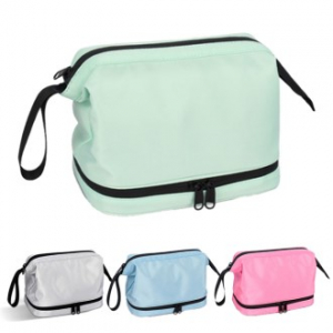 A028 더블포켓 2단 워시백 세면파우치 세면백 여행 목욕 가방 파우치 인쇄 답례품