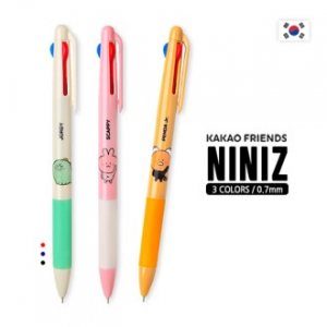 카카오프렌즈 니니즈 3색 볼펜(0.7)