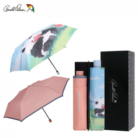 3단슬림파스텔바이어스 3단수동 사계절 팬더 유화 우양산세트(0190426) #2