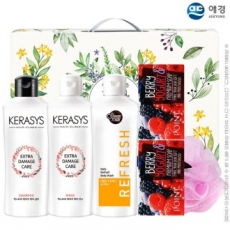 애경 케라시스샴푸180용기 린스180용기 샤워메이트 포인트베리비누2P 샤워볼(6종)