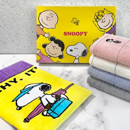 [송월타월] 스누피 비치&세면 기프트세트 라이프50비치1 프렌즈1 #3