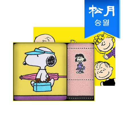 [송월타월] 스누피 비치&세면 기프트세트 라이프50비치1 프렌즈1 #2