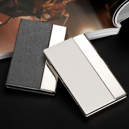 일자형 가죽 스틸 명함케이스 레이저인쇄 각인 #2