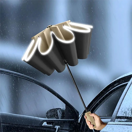 97 고급 반사 스트립 자동 반전 접이식 우산 #2