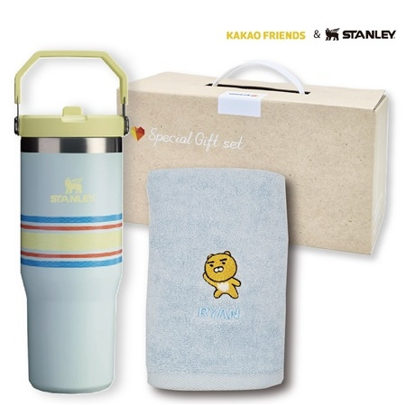 스탠리 플립텀블러 바시티 887ml+카카오타올수건세트 2종 고급세트 스탠리플립세트 #4