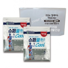 유한양행파스 더블지퍼백 슈퍼쿨파프 더블파스2팩세트 고급지퍼백포함 (비닐X)인쇄가능