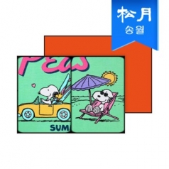 송월타월 스누피 비치 2매 기프트세트(베케이션50비치)