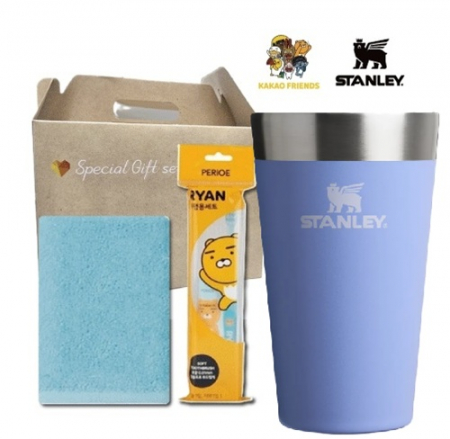 스탠리 473ml 파인트 컵+카카오 양치세트+국산 핸드타올 텀블러세트 여행용세트 #3