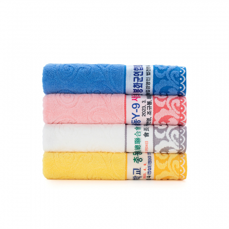 내츄럴 물결 전사 고급 일상수건 1P / 기념품 30수 160g #3