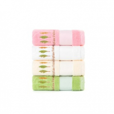 내츄럴 나뭇잎 전사 세면타올 1p / 호텔타올 30수 160g