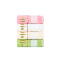 내츄럴 나뭇잎 전사 세면타올 1p / 호텔타올 30수 160g