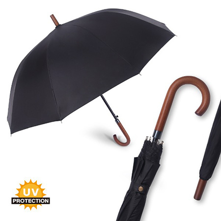 도브 65 10k 암막우드곡자 블랙 자동장우산 #3