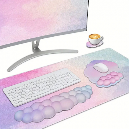 103 핑크 클라우드 데스크 패드 4세트 #2