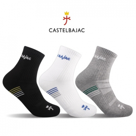 까스텔바작 골프 스포츠 남성용 쿠션압박 중목양말 3족 CSM-13 #2