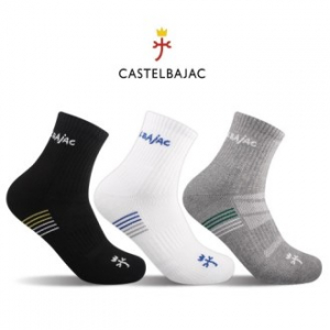 까스텔바작 골프 스포츠 남성용 쿠션압박 중목양말 3족 CSM-13