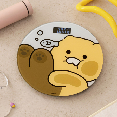 카카오프렌즈 원형 체중계 춘식이 홈 캐릭터 스마트 체지방 체중관리 가정용 강화유리 LED #3