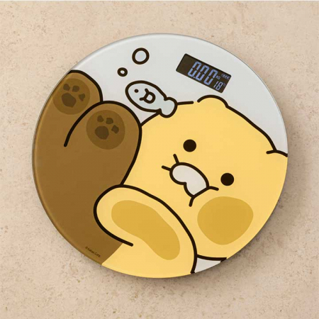 카카오프렌즈 원형 체중계 춘식이 홈 캐릭터 스마트 체지방 체중관리 가정용 강화유리 LED #2