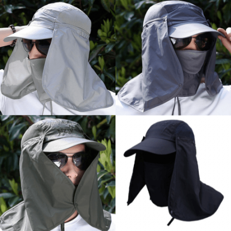햇빛차단모자 작업모자 여름모자 일모자 마스크모자 썬캡 모자 탈부착 #2