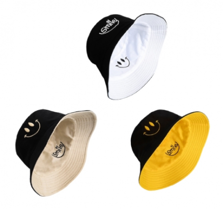 양면 자외선차단 스마일 벙거지 모자 버킷햇 사계정 바캉스  여행 행사 #2