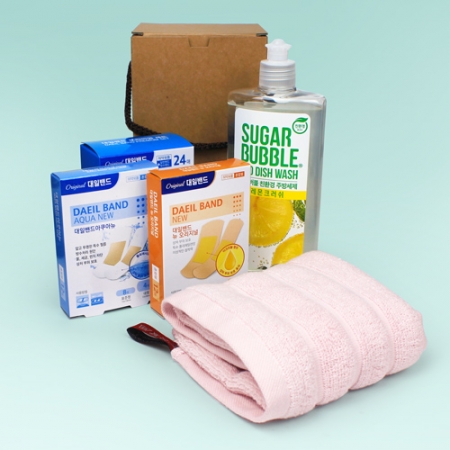 슈가버블 주방세제 + 골지 핸드타올 + 정품 대일밴드 프리미엄 세트 24매 #2