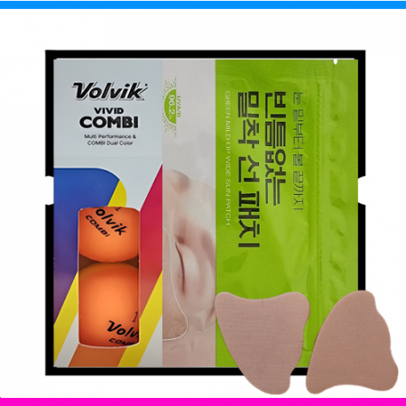 볼빅 비비드 콤비 3구 닥터지 (Dr.G) 선패치 선물세트 (3pc) 볼빅 반반 골프공 3구 선패치세트 #2