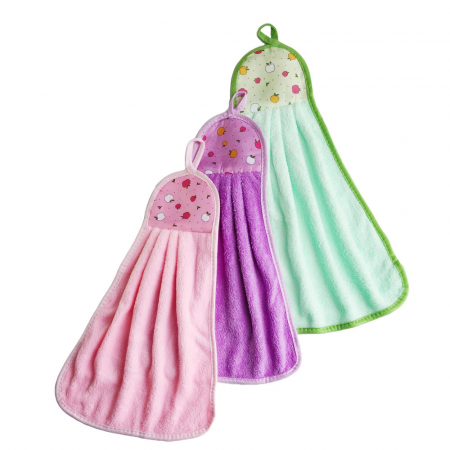 활용도 높은 고리형 극세사 타월 주방행주 어린이수건 걸이형수건 #2