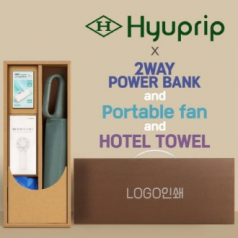 협립 3단 60 슈퍼 카라비너 완전자동우산 +배터리+손선풍기+스포츠타월 세트