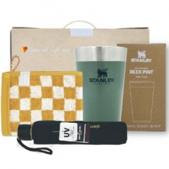 스탠리 파인트컵+3단UV우산+체스핸드타올