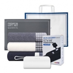 송월 프리미엄 선물 세트 (송월 호텔컬렉션 톤40 1P + 도킹보조배터리 1P)