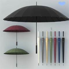 227 24-Rib 롱 핸들 자동 우산