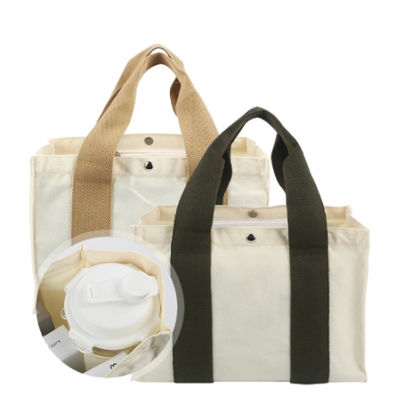 포켓 지퍼형 텀블러 캔버스 에코백 #2